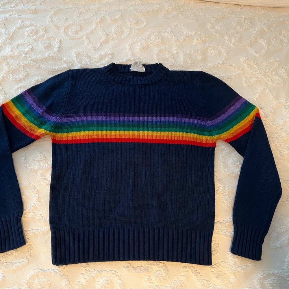 Retro 80s Rainbow Sweater